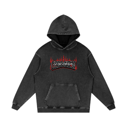 Snow Washed Loose Cotton Hoodie