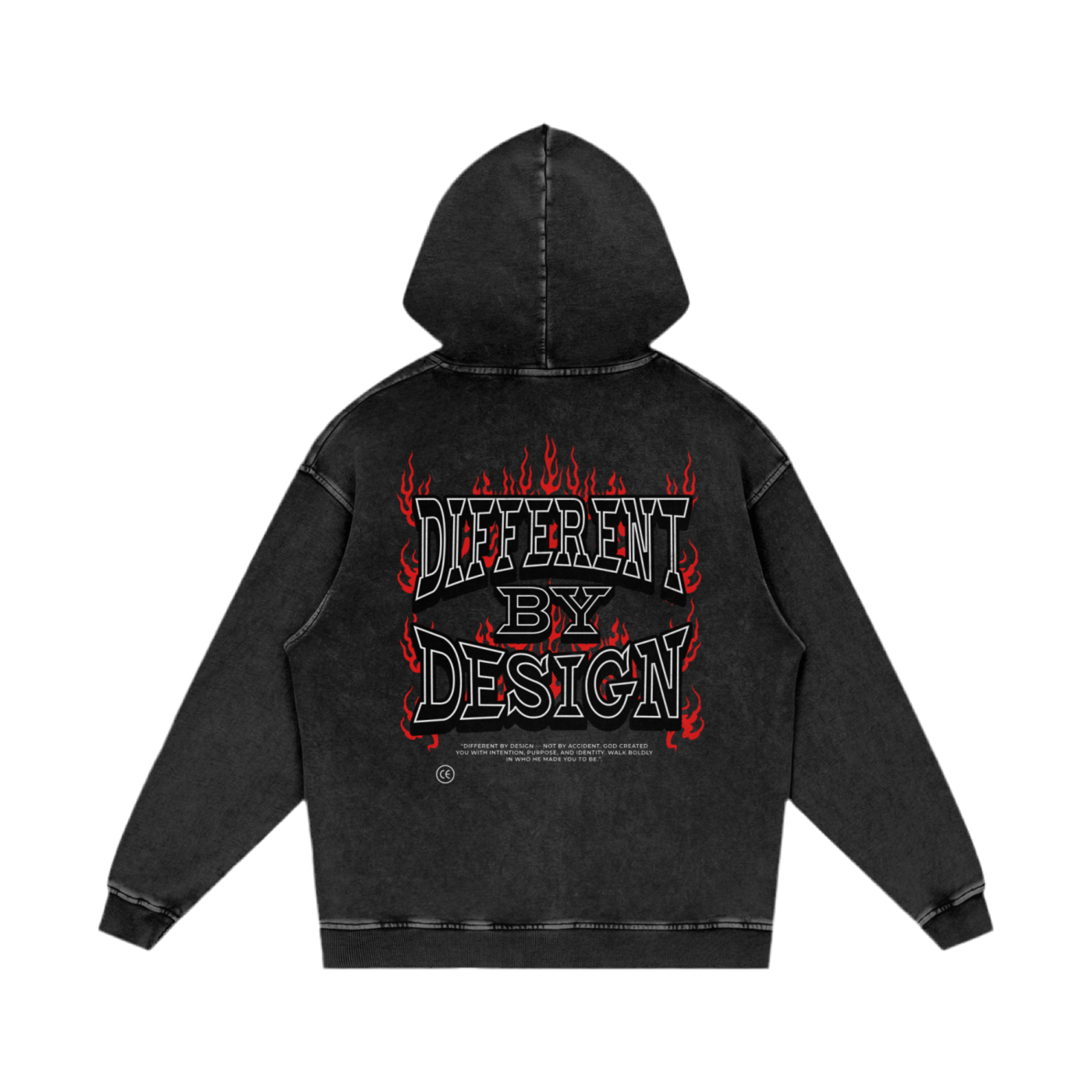 Snow Washed Loose Cotton Hoodie