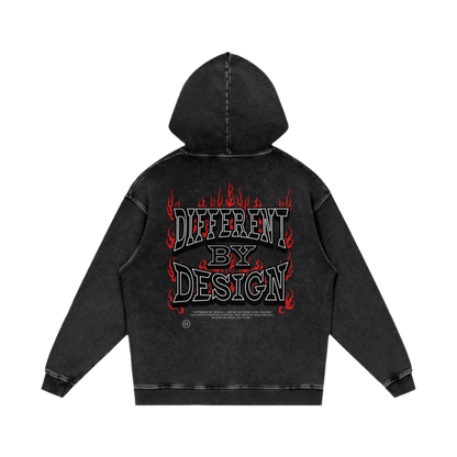 Snow Washed Loose Cotton Hoodie